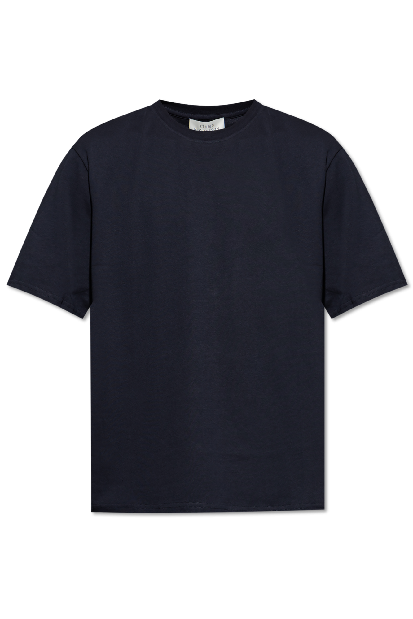 Tシャツ・カットソー STUDIO NICHOLSON Men T Shirts SNM911BRICDARNA Blue Navy blue T-shirt 